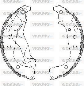 Woking Z4556.01 - Тормозные башмаки, барабанные autospares.lv