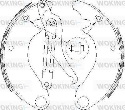 Woking Z4505.00 - Тормозные башмаки, барабанные autospares.lv