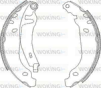 Woking Z4506.01 - Тормозные башмаки, барабанные autospares.lv