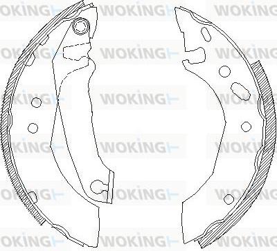 Woking Z4507.00 - Тормозные башмаки, барабанные autospares.lv