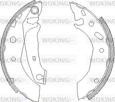 Woking Z4507.01 - Тормозные башмаки, барабанные autospares.lv