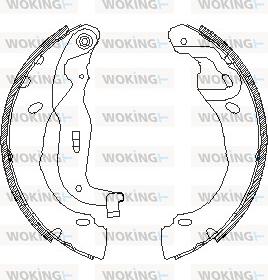 Woking Z4537.00 - Тормозные башмаки, барабанные autospares.lv