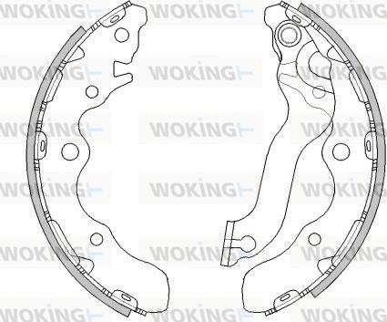 Woking Z4521.00 - Тормозные башмаки, барабанные autospares.lv