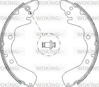 Woking Z4645.00 - Тормозные башмаки, барабанные autospares.lv