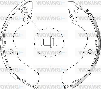 Woking Z4647.00 - Тормозные башмаки, барабанные autospares.lv