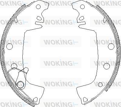 Woking Z4655.01 - Тормозные башмаки, барабанные autospares.lv