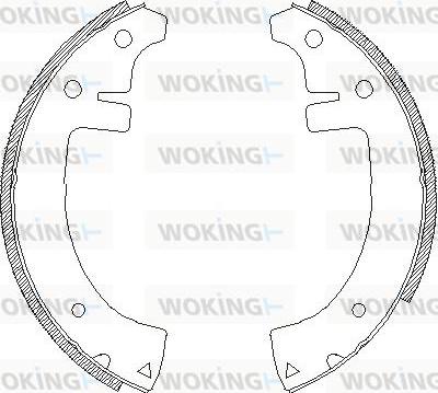 Woking Z4653.00 - Тормозные башмаки, барабанные autospares.lv