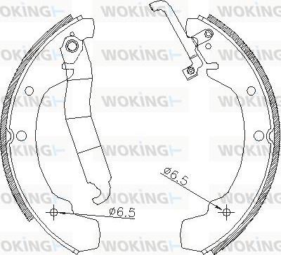 Woking Z4688.00 - Тормозные башмаки, барабанные autospares.lv