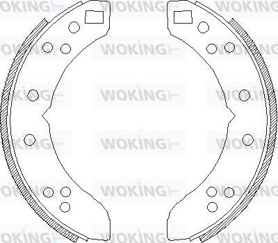 Woking Z4635.00 - Тормозные башмаки, барабанные autospares.lv