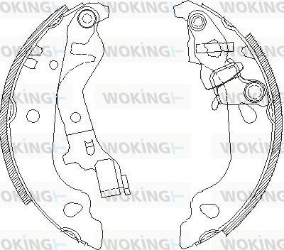 Woking Z4099.00 - Тормозные башмаки, барабанные autospares.lv