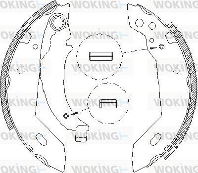 Woking Z4095.00 - Тормозные башмаки, барабанные autospares.lv