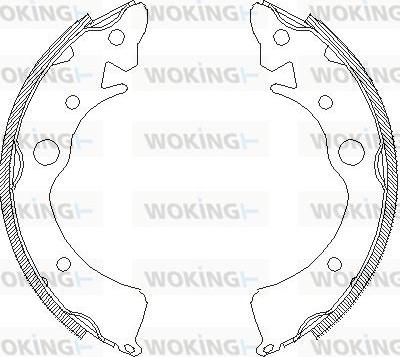 Woking Z4096.00 - Тормозные башмаки, барабанные autospares.lv