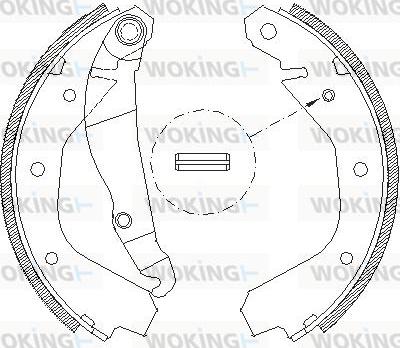 Woking Z4091.00 - Тормозные башмаки, барабанные autospares.lv