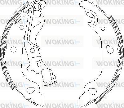 Woking Z4098.00 - Тормозные башмаки, барабанные autospares.lv