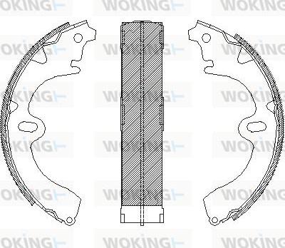 Woking Z4097.00 - Тормозные башмаки, барабанные autospares.lv