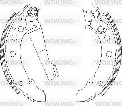 Woking Z4045.00 - Тормозные башмаки, барабанные autospares.lv