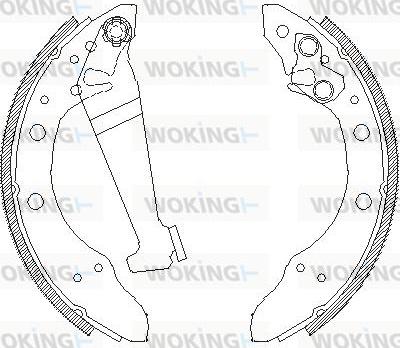 Woking Z4046.01 - Тормозные башмаки, барабанные autospares.lv