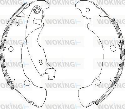 Woking Z4041.00 - Тормозные башмаки, барабанные autospares.lv