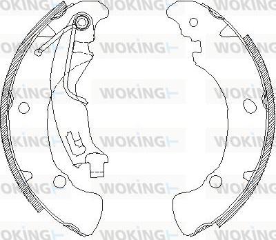 Woking Z4041.01 - Тормозные башмаки, барабанные autospares.lv