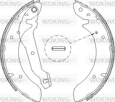 Woking Z4054.00 - Тормозные башмаки, барабанные autospares.lv