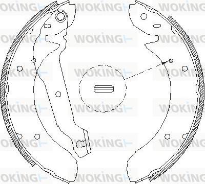 Woking Z4055.00 - Тормозные башмаки, барабанные autospares.lv