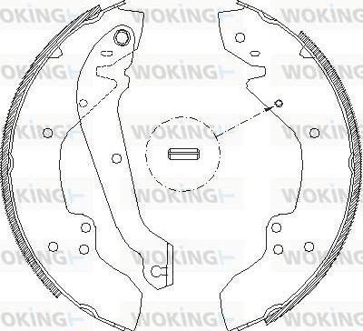 Woking Z4056.00 - Тормозные башмаки, барабанные autospares.lv