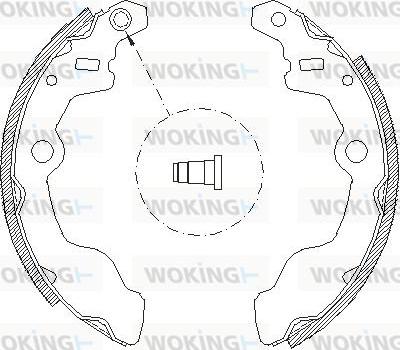 Woking Z4050.00 - Тормозные башмаки, барабанные autospares.lv