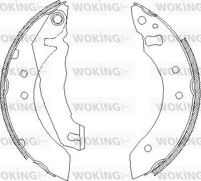 Woking Z4051.00 - Тормозные башмаки, барабанные autospares.lv