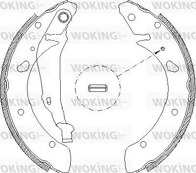 Woking Z4053.00 - Тормозные башмаки, барабанные autospares.lv