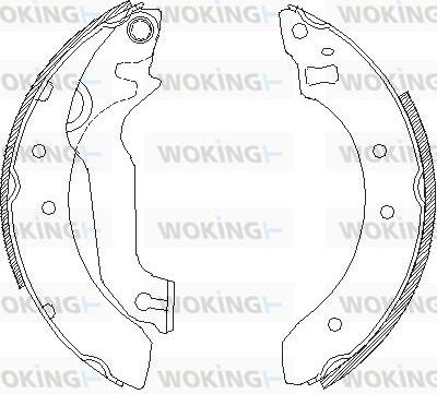 Woking Z4057.00 - Тормозные башмаки, барабанные autospares.lv