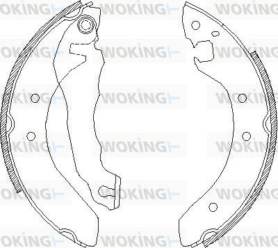 Woking Z4064.00 - Тормозные башмаки, барабанные autospares.lv