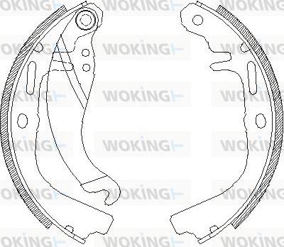 Woking Z4065.00 - Тормозные башмаки, барабанные autospares.lv