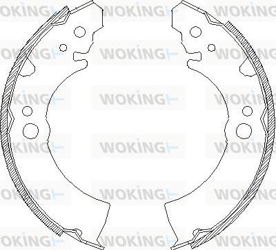 Woking Z4066.00 - Тормозные башмаки, барабанные autospares.lv