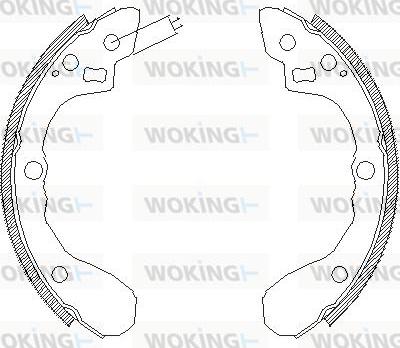 Woking Z4060.00 - Тормозные башмаки, барабанные autospares.lv