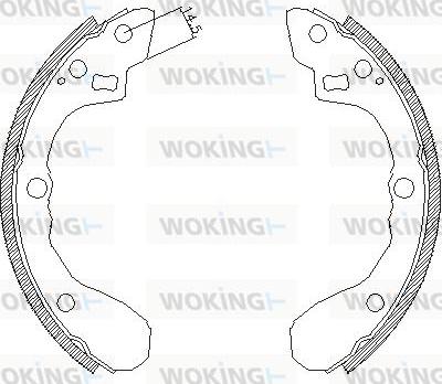 Woking Z4060.01 - Тормозные башмаки, барабанные autospares.lv