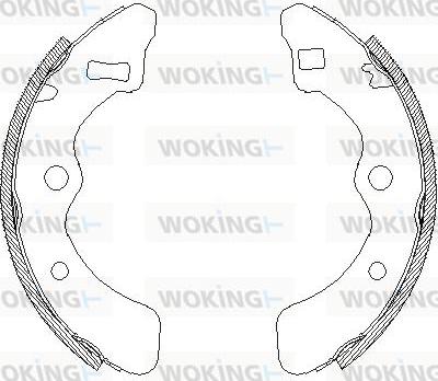 Woking Z4061.01 - Тормозные башмаки, барабанные autospares.lv