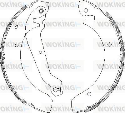 Woking Z4063.00 - Тормозные башмаки, барабанные autospares.lv