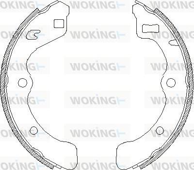 Woking Z4067.00 - Тормозные башмаки, барабанные autospares.lv