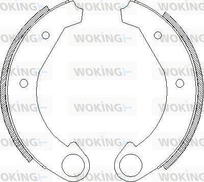 Woking Z4005.00 - Тормозные башмаки, барабанные autospares.lv