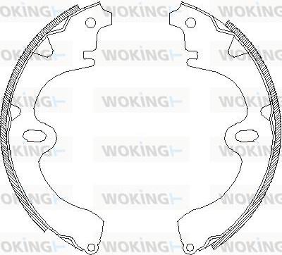 Woking Z4008.00 - Тормозные башмаки, барабанные autospares.lv