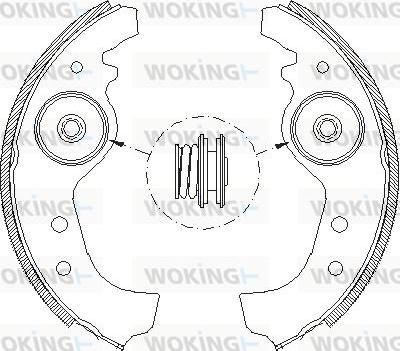 Woking Z4015.01 - Тормозные башмаки, барабанные autospares.lv