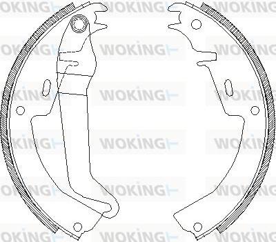 Woking Z4010.00 - Тормозные башмаки, барабанные autospares.lv