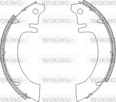 Woking Z4012.00 - Тормозные башмаки, барабанные autospares.lv