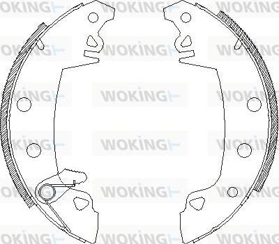 Woking Z4017.06 - Тормозные башмаки, барабанные autospares.lv