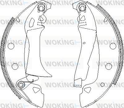 Woking Z4017.00 - Тормозные башмаки, барабанные autospares.lv