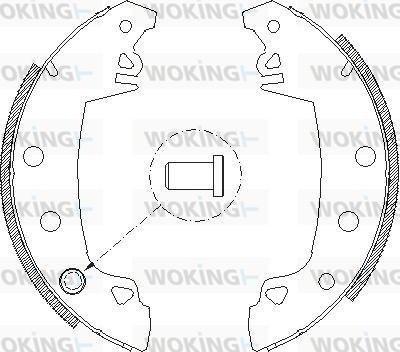 Woking Z4017.01 - Тормозные башмаки, барабанные autospares.lv