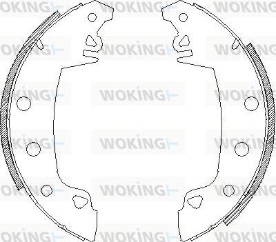Woking Z4017.02 - Тормозные башмаки, барабанные autospares.lv