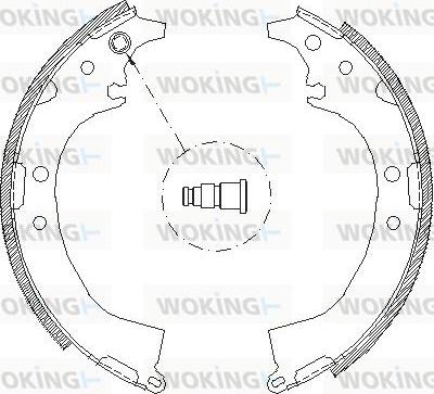 Woking Z4085.00 - Тормозные башмаки, барабанные autospares.lv