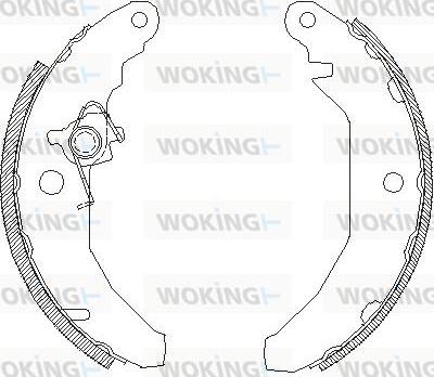 Woking Z4081.00 - Тормозные башмаки, барабанные autospares.lv