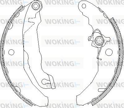 Woking Z4081.01 - Тормозные башмаки, барабанные autospares.lv